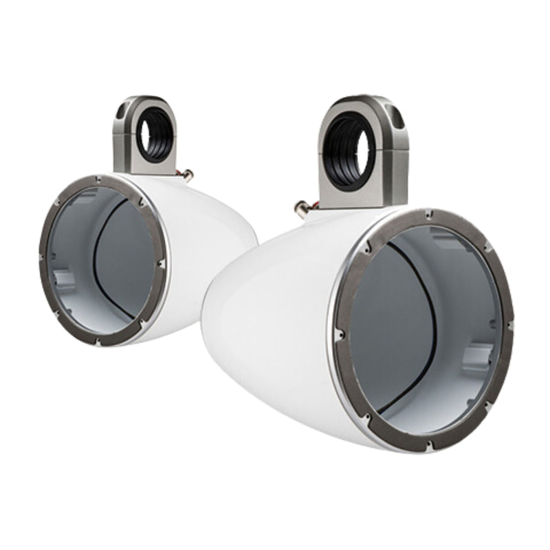 Kicker Pair of White 8" Marine Wakeboard Tower Speaker Enclosures 43KMTES8W