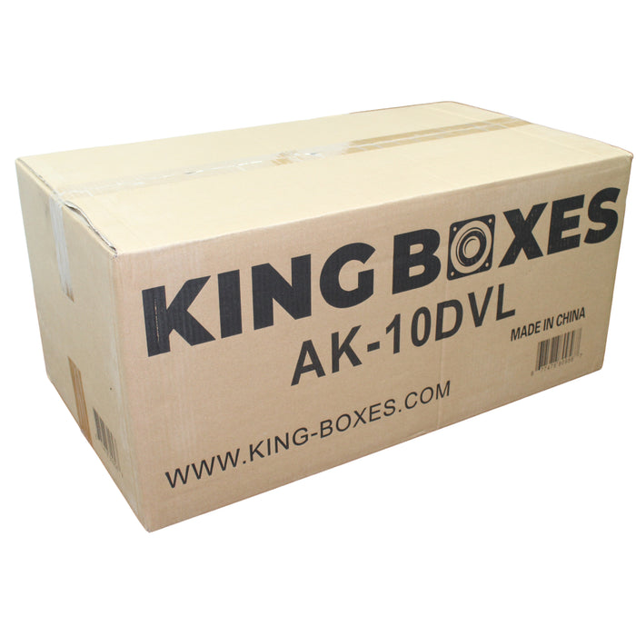 King Boxes 10" Dual Vented Divided Sprayed Universal Subwoofer Box AK-10DVL