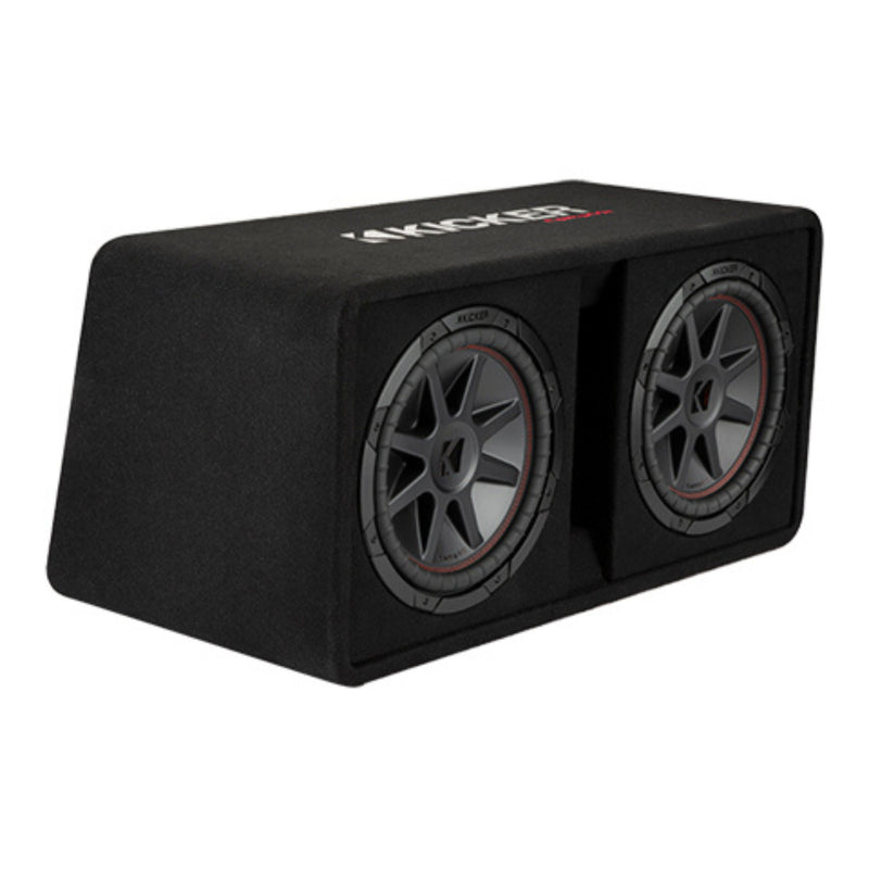 Kicker CompVR Series Dual 12" 800W RMS 2-Ohm Loaded Subwoofer Enclosure - 48DCVR122