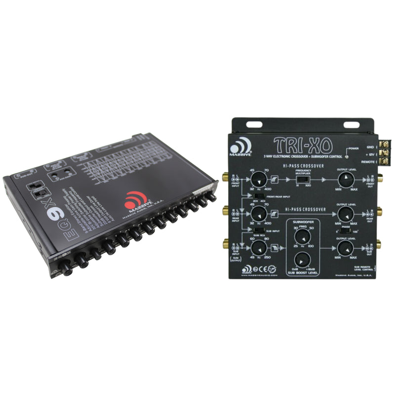 Massive Combo EQ9 9 Band Graphic Equalizer + TRI-XO 3 Way Electronic Crossover