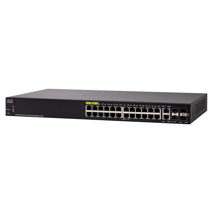 Cisco 24-Port 10 100 Rack Mountable Managed Switch 3 Layer Supported SF350-24