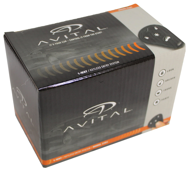 Avital 1-Way Keyless Entry System with Two 4-Button Remotes + DB3 Bypass Module