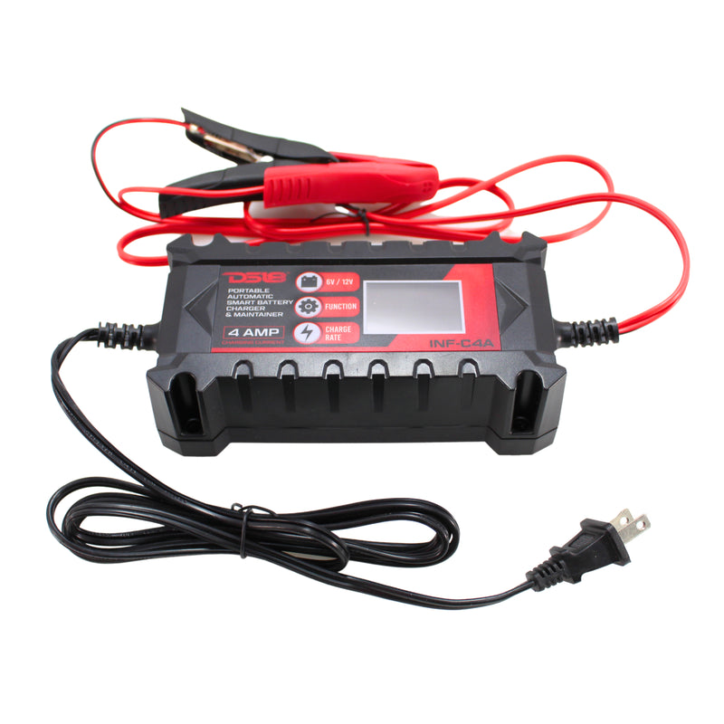 DS18 4 Amp Automatic Smart Lithium AGM Battery Charger and Maintainer INF-C4A