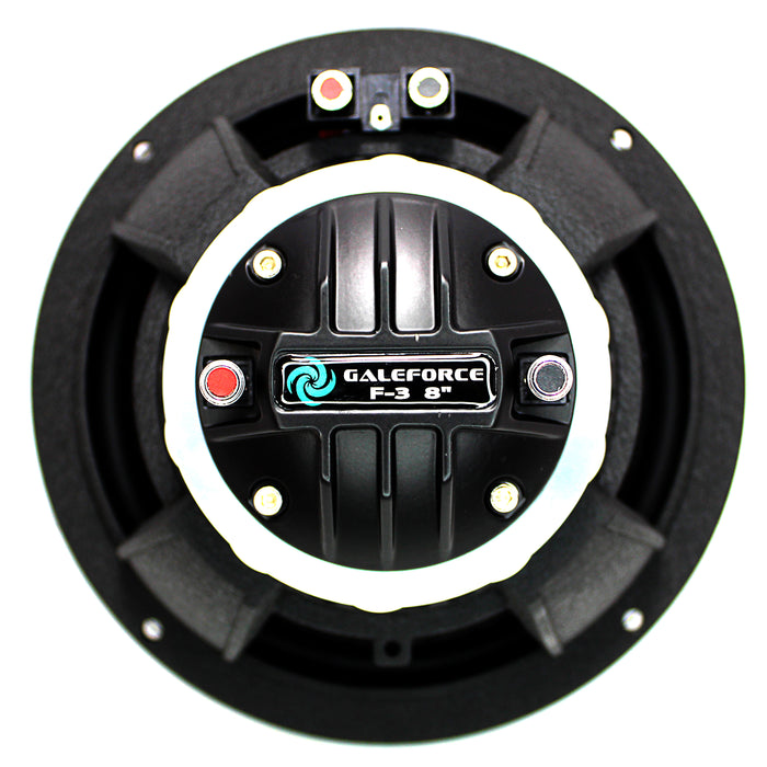 Galeforce F-3 Pro Audio 2-way Marine Grade Speaker 8" 450W RMS With Horn 4ohm