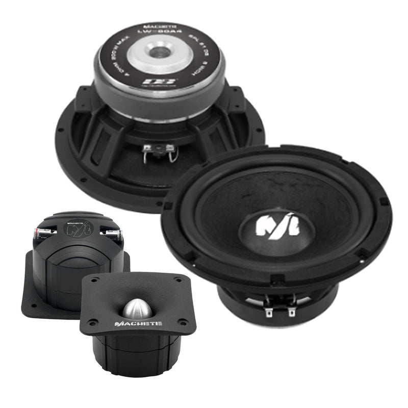 Pair of Deaf Bonce 8 Mid-Bass Speakers 200W 4 Ohm w/ 1" Bullet Tweeters 160W