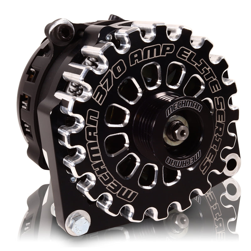 Mechman E-Series 370 Amp Black Alternator For 1987-1995 GM 4.3L Truck B81657370B