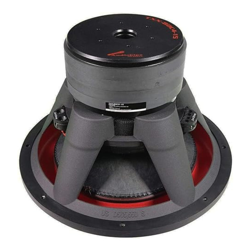 Audiopipe 15" 2800W 4+4 Ohm Quad Stacked Strontium Magnet Subwoofer TXX-BDC4-15