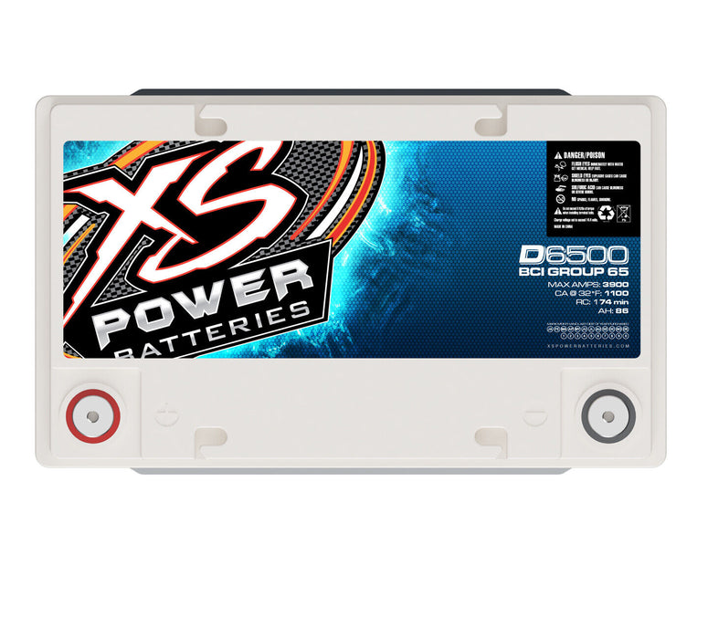 XS Power 12V Pro Car Audio Super Starting Battery 4000W Max Power D6500