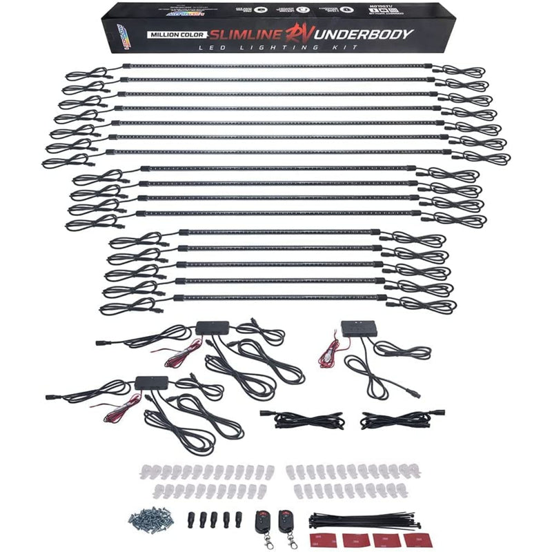 LEDGlow Million Color Slimline LED Underbody Lighting Kit For 40'-45' RV Campers