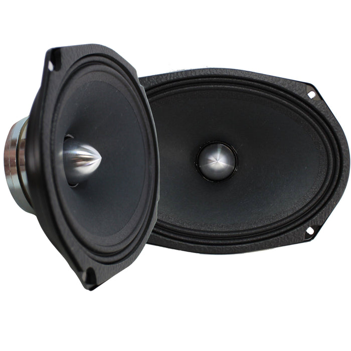 Pair of 6x9" Midrange Neodymium Speakers 450W 4 Ohm Pro Car Audio American Bass NEO69
