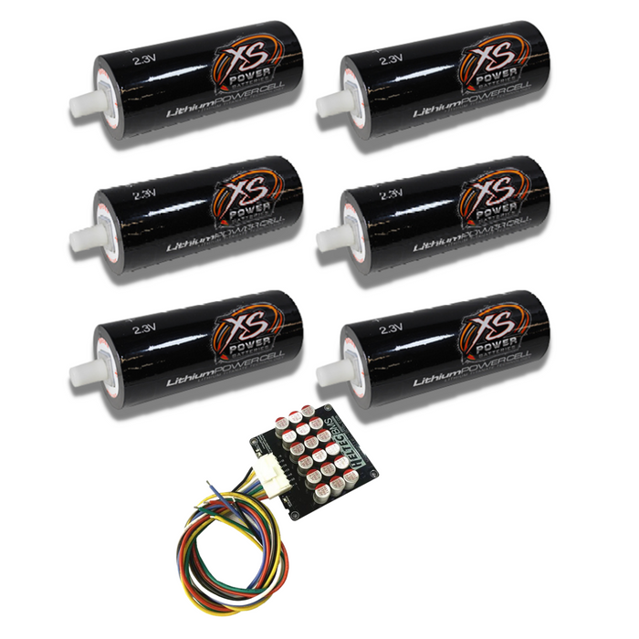 XS Power 6 Pack Kit 40AH Lithium Cell Bank 2.3v Lithium Titanate Oxide (LTO)