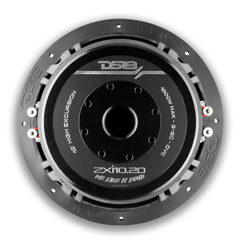 DS18 10" Woofer Dual 2 ohm 1600 Watt Max Power Car Subwoofer ZXI10.2D
