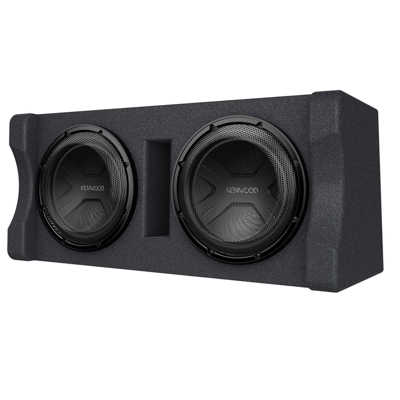 Kenwood Dual 12" Loaded 600W 2 Ohm Subwoofer Vented Enclosure P-W3021D