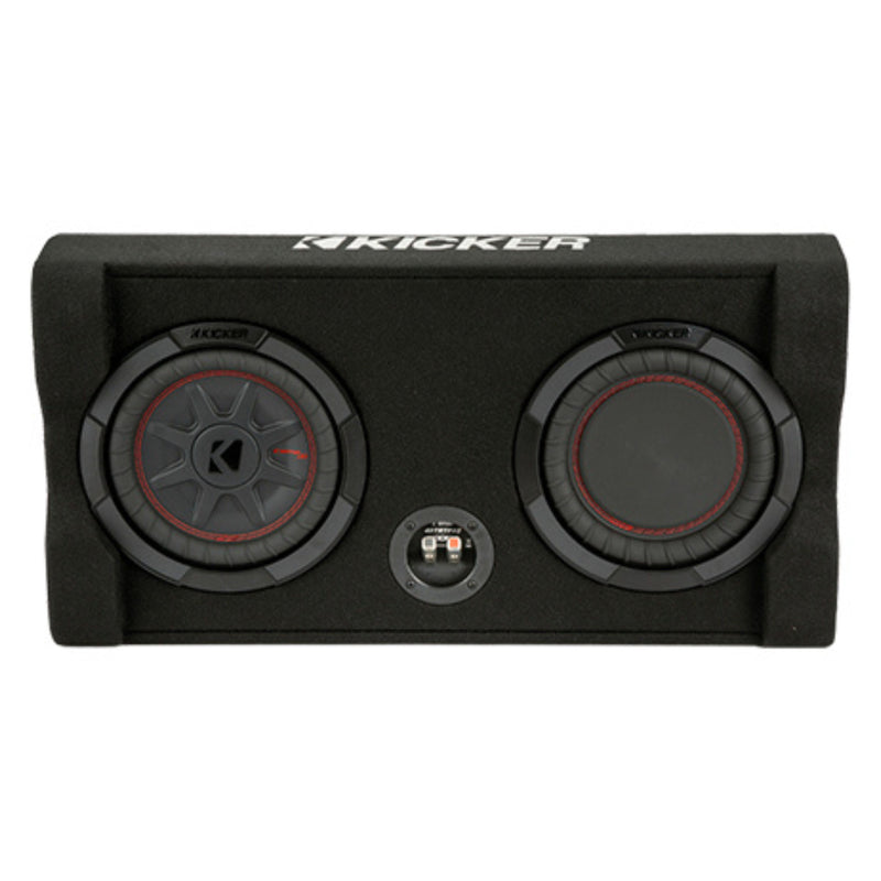 Kicker CompRT 8" 600W Peak 2-Ohm Subwoofer in Down Firing Enclosure 48TRTP82