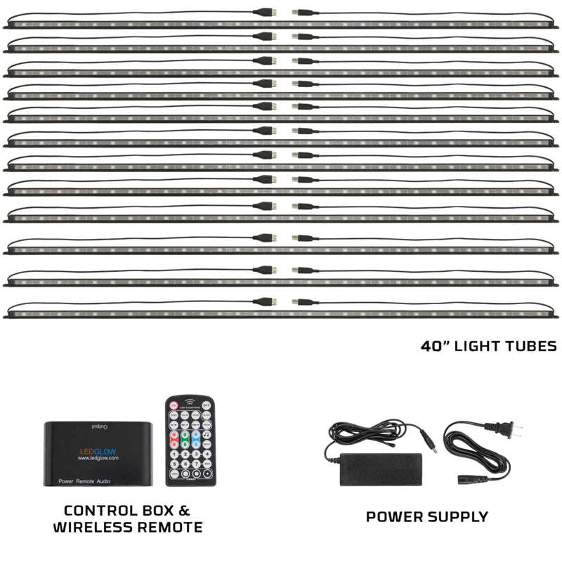 LEDGlow 12pc Million Color Window Storefront LED Lighting Kit LU-CL-12.1