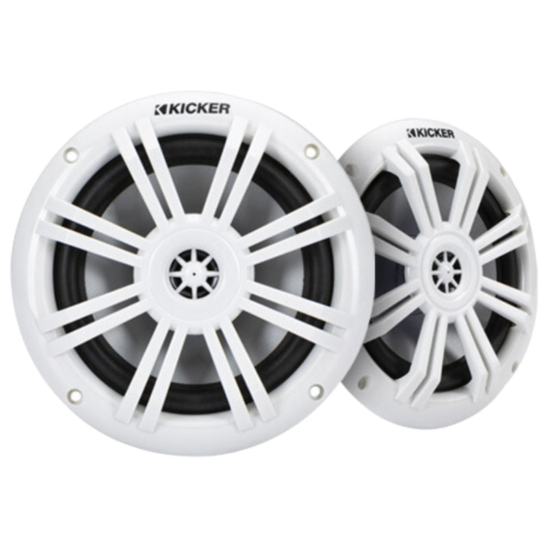 Kicker Pair of Marine & Power Sport 6.5" 150W 4Ohm Coaxial Speakers 49KM604W