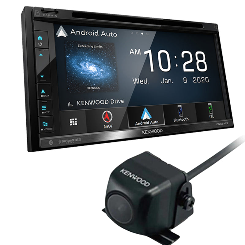 Kenwood DNX577S GPS Navigation System 6.8" w/ Universal Rear View Camera