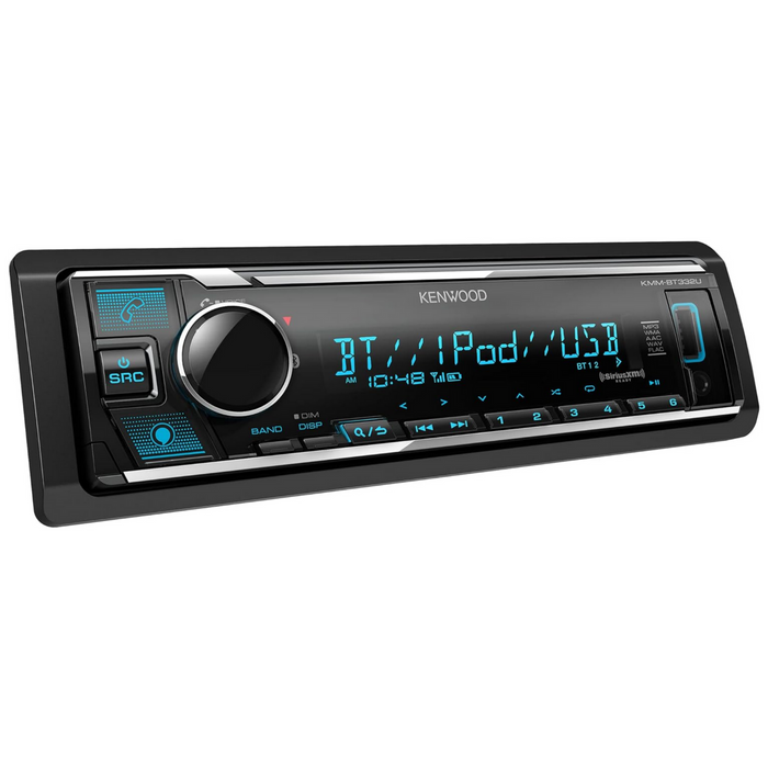 Kenwood Bluetooth Single DIN Car Stereo with USB Port, AM/FM Radio KMM-BT332U