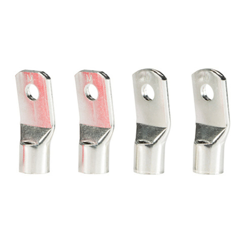 Kicker 1/0 Gauge AWG 5/16" Nickel Plated Marine-grade Ring Terminal 4 Pack 47RT0