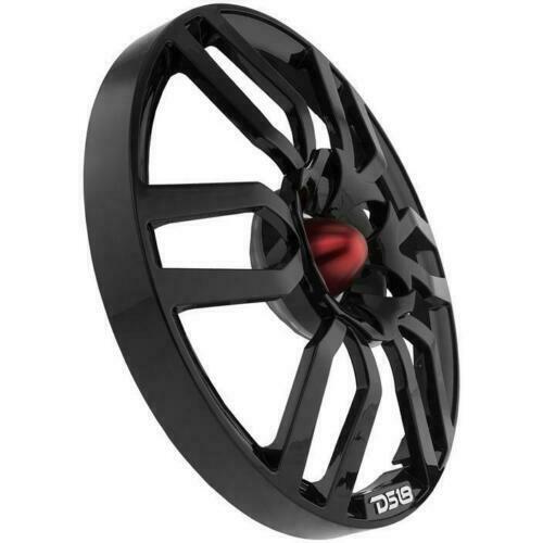 1x 10" Black Speaker Grill Cover / Built In Bullet Tweeter RGB LED Pro Audio