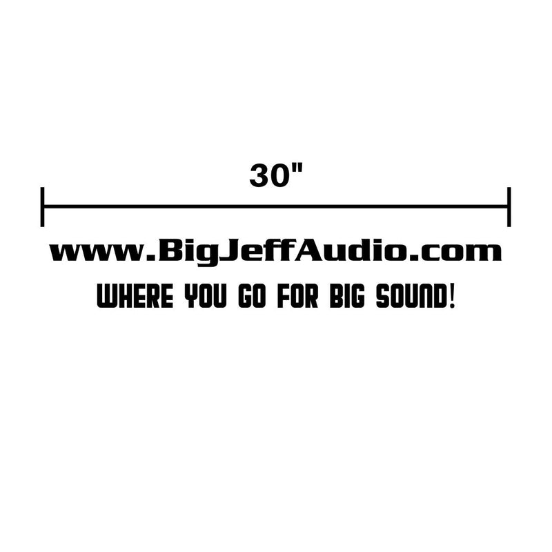 Official Big Jeff Audio Website Link Vinyl 30 inch Sticker
