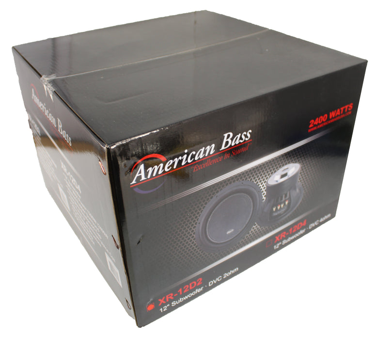 American Bass 12" Dual 2 Ohm Voice Coil 2400 Watts Subwoofer XR-12D2