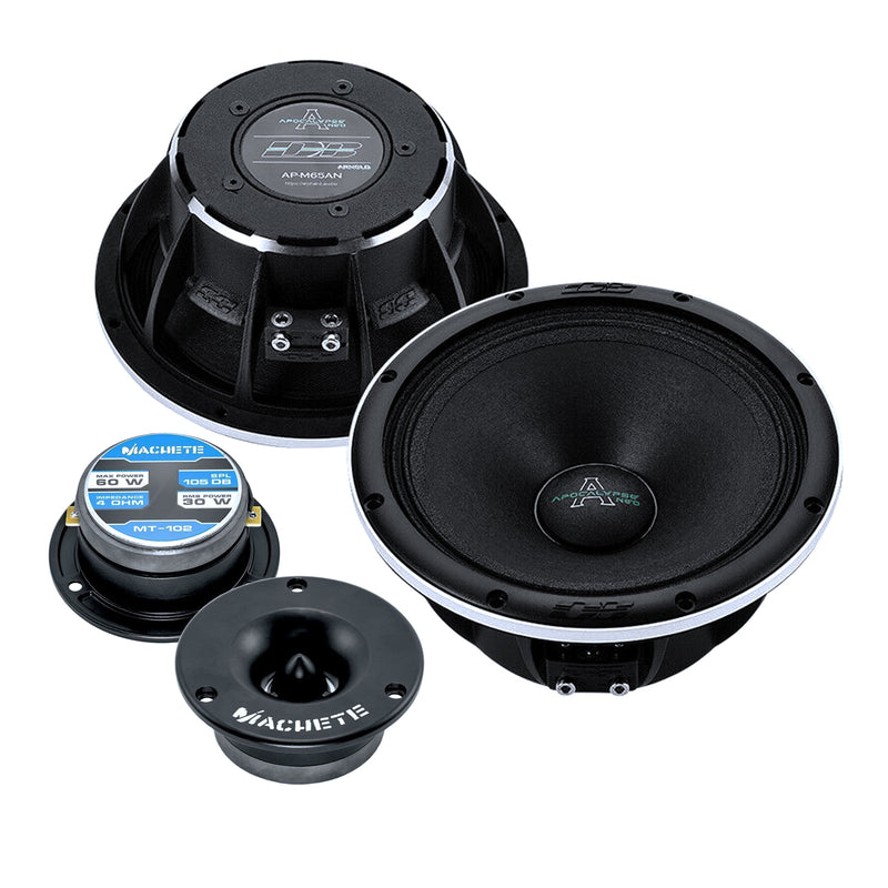 Pair of Deaf Bonce 6.5 Midrange Speakers 400W 4 Ohm w/ 1" Bullet Tweeters 240W