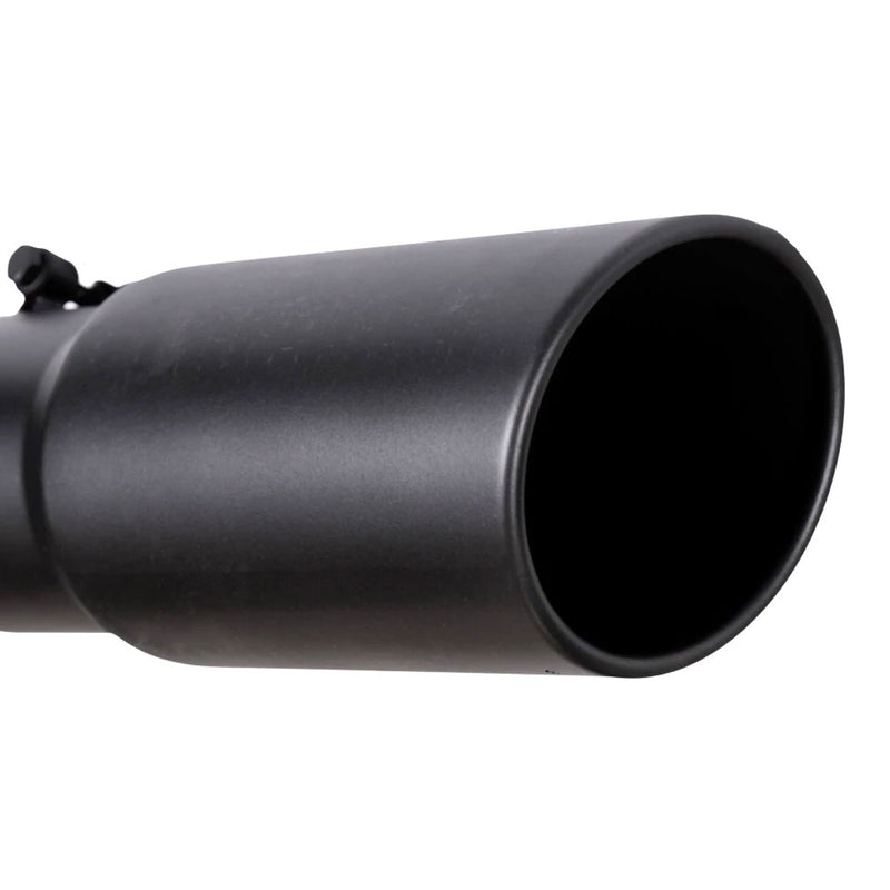 Mach-Speed Universal Car Exhaust Tip Rolled Edge Slant Cut Bolt-On Matte Black