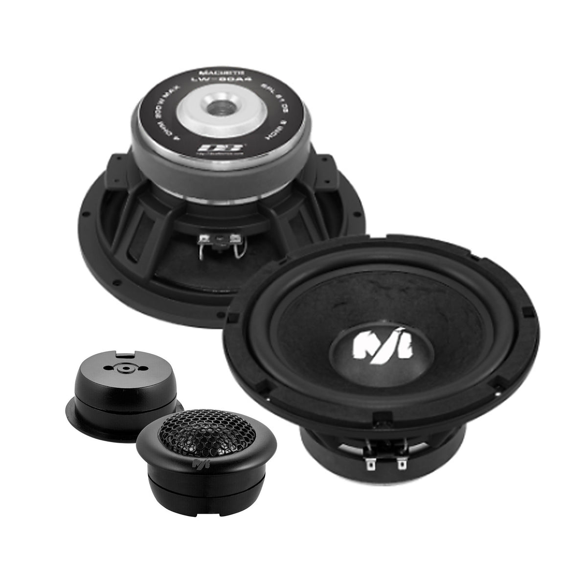 Pair Of Deaf Bonce 8 Mid-bass Speakers 200w 4 Ohm W  1