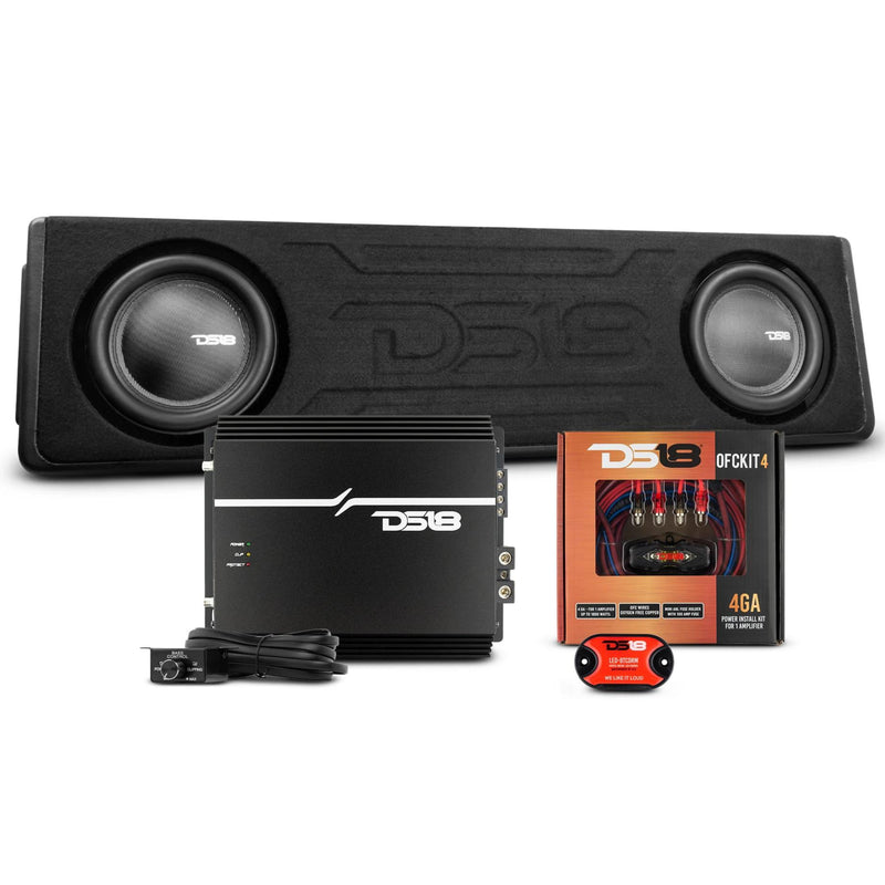 DS18 10" Sealed Subwoofer Loaded Enclosure Package For 2009-2023 Ford F-150