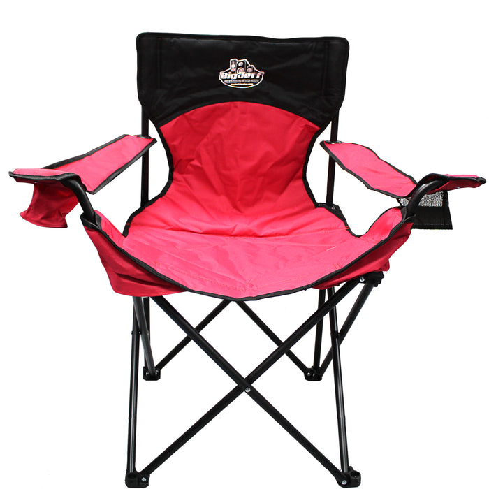 Official Big Jeff Audio Quick Big Foldable Chair with Cupholder Carrying Bag Red