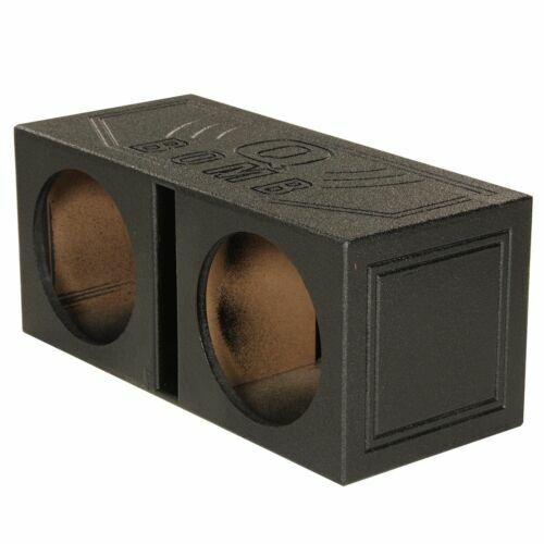 Dual Vented 10" Rhino Coated Speaker Box Ported Chamber Sub Woofer Enclosure