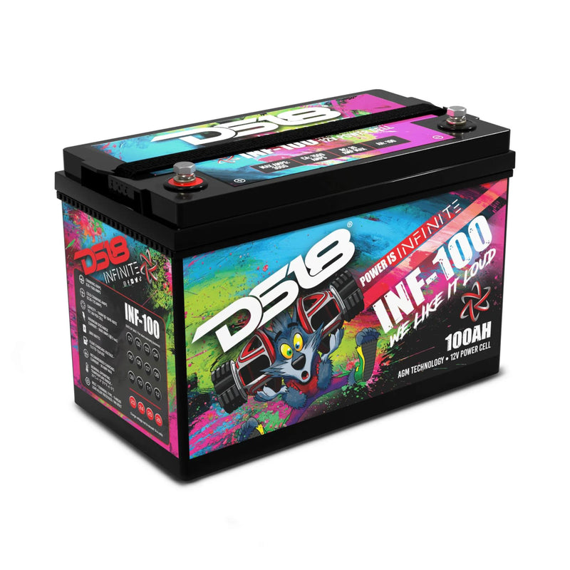 DS18 12V Battery 100 AH 2800W AGM Group 31 1200 Amps INFINITE INF-100