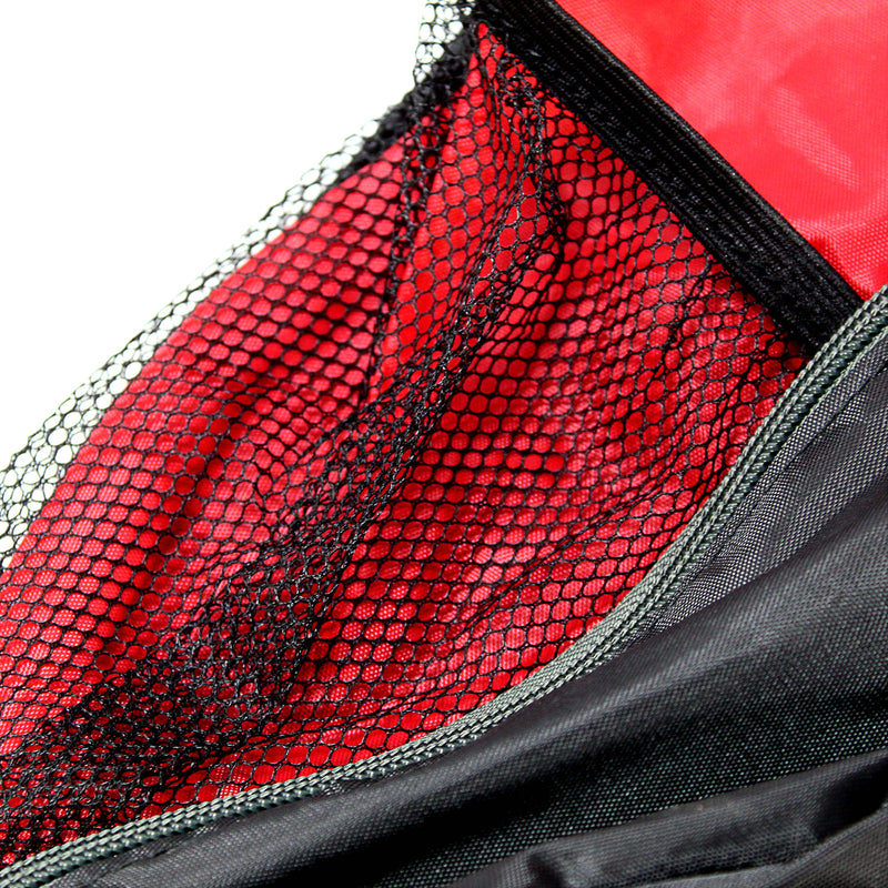 Official Big Jeff Audio Chico Chest Sling Crossbody Bag Red and Black with Logo