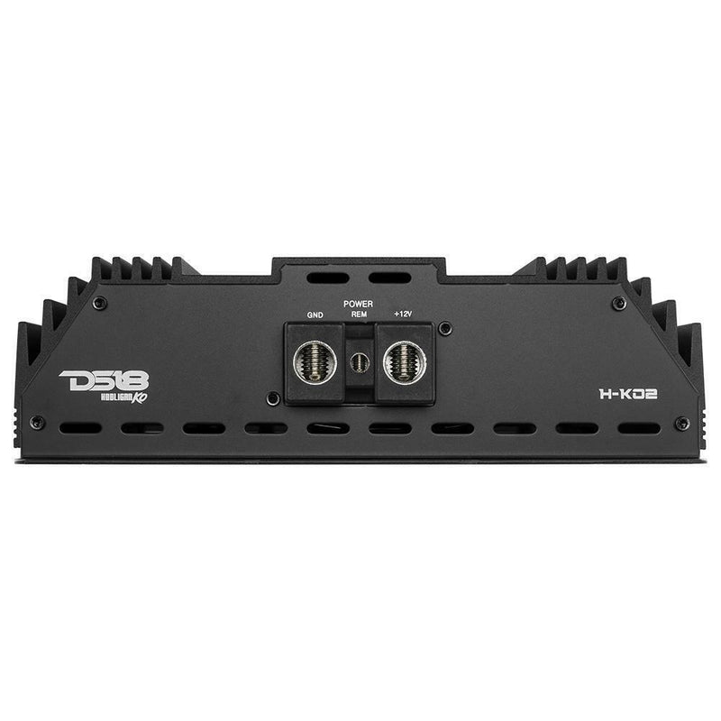 DS18 H-KO2 Hooligan Monoblock 2000W Amplifier w/ Voltmeter and Clip Indicator