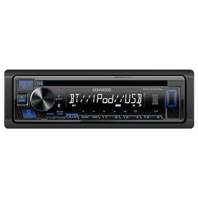 Kenwood Single DIN Bluetooth CD AM/FM USB Car Stereo KDC-BT278U