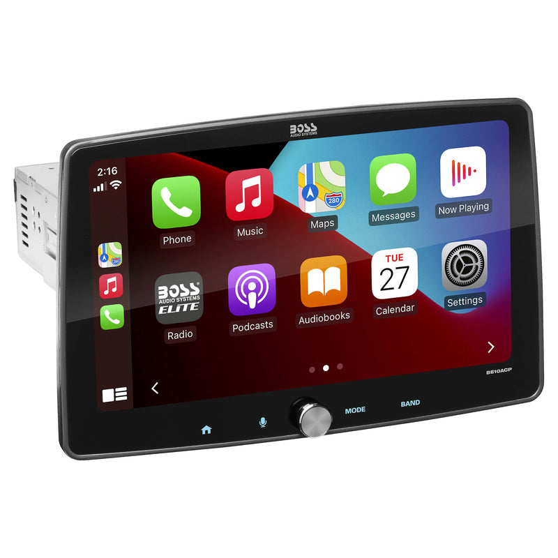BOSS 10.1" 1 DIN Touchscreen Radio with Apple CarPlay, Bluetooth & Android Auto
