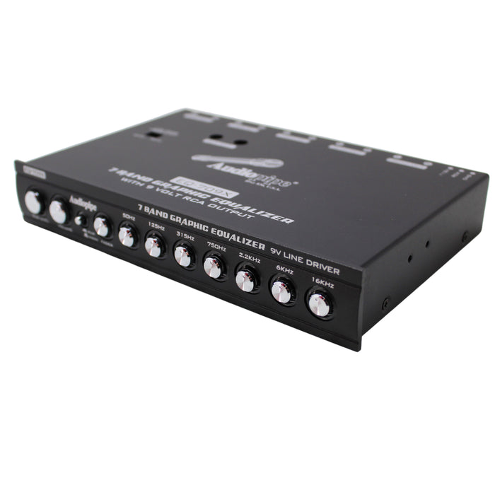 Audiopipe 7 Band 9V Line Driver with Subwoofer Control Graphic Equalizer EQ-709X