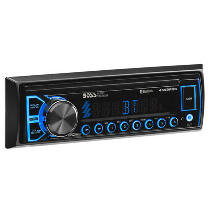 Boss Audio Systems 455BRGB Bluetooth/USB, MP3, WMA, FM/AM Single-Din Receiver