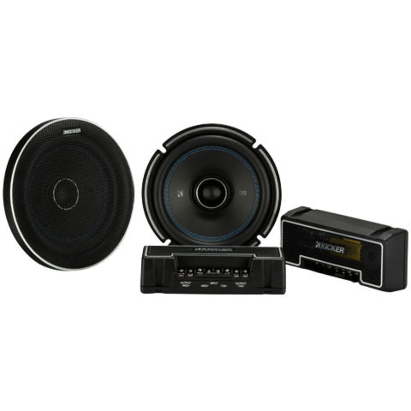 Kicker QS Series 6.75" Coaxial Speakers 200W Peak 4Ohm Bi-Amp Capable Neo Magnet