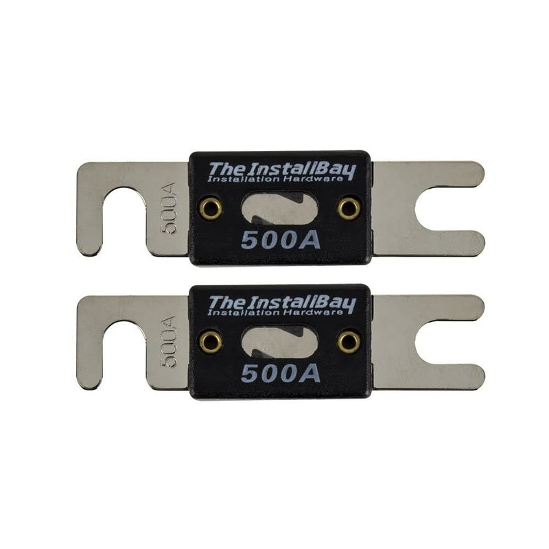 Install Bay 2Pack ANL Blade Wafer Fuses 500 Amp Car Boat Truck Bike ANL-500