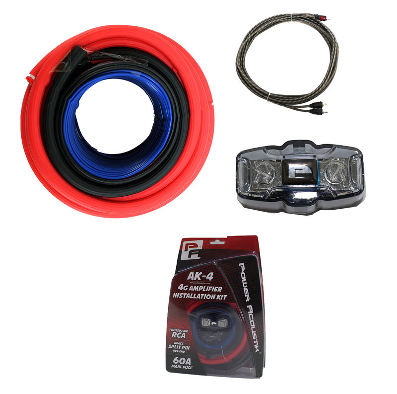 Power Acoustik 4G Amplifier Installation Kit 60A MANL Fuse AK-4