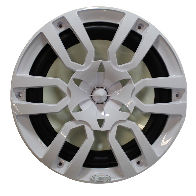 Pair of White NXL-10 10" 2-Way 1200W Marine Speakers RGB LED