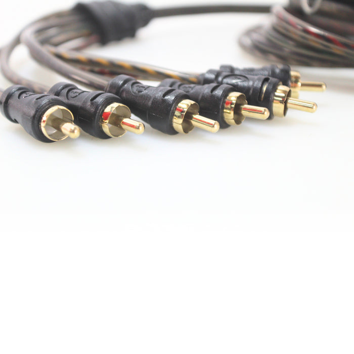 Audiopipe 3 Foot 6 Channel Car Audio Dual Twisted OFC RCA Cable CPP-MC3