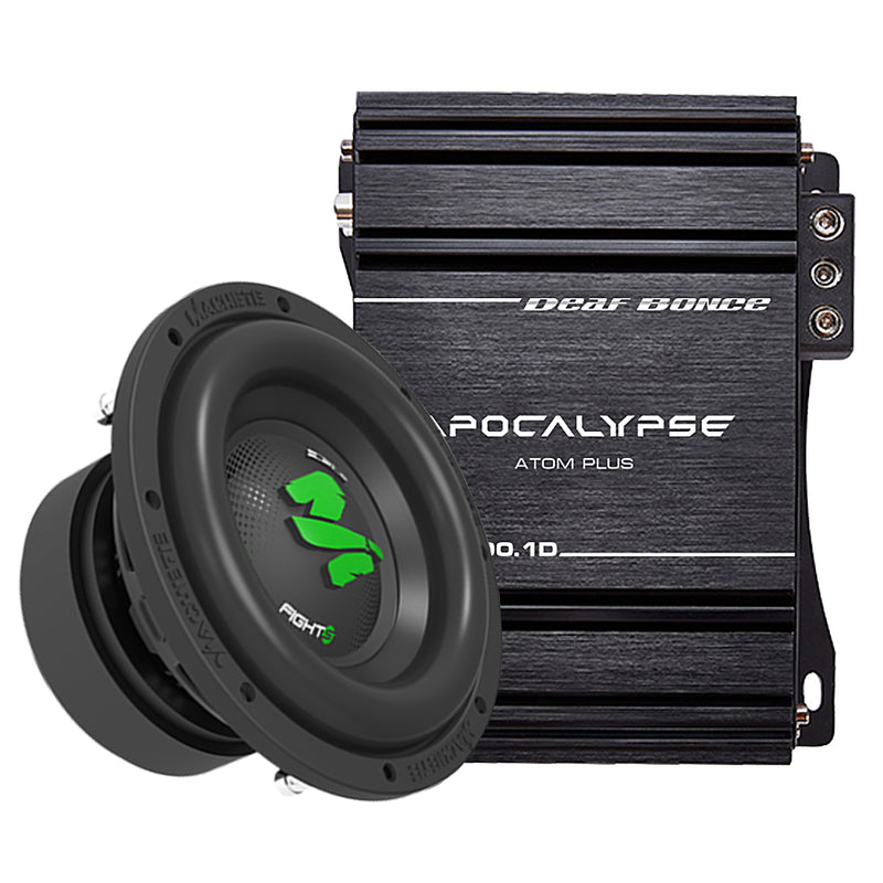 Deaf Bonce Car Audio 8" DVC 2 Ohm Subwoofer W/ Monoblock Amp Class D Package