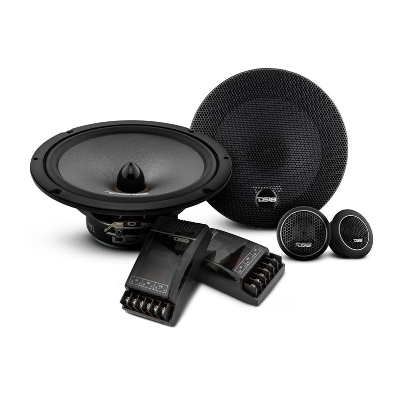 DS18 6.5 Inch 500 W 4 Ohm 2-Way Component Car Audio Speaker Set DS-EXL-SQ6.5CX