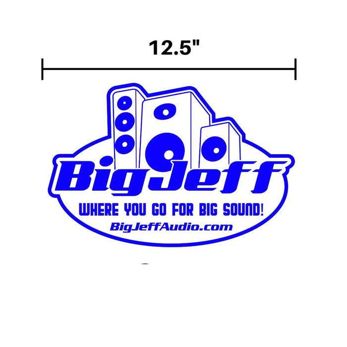Official Big Jeff Audio Logo 12.5 inch Sticker