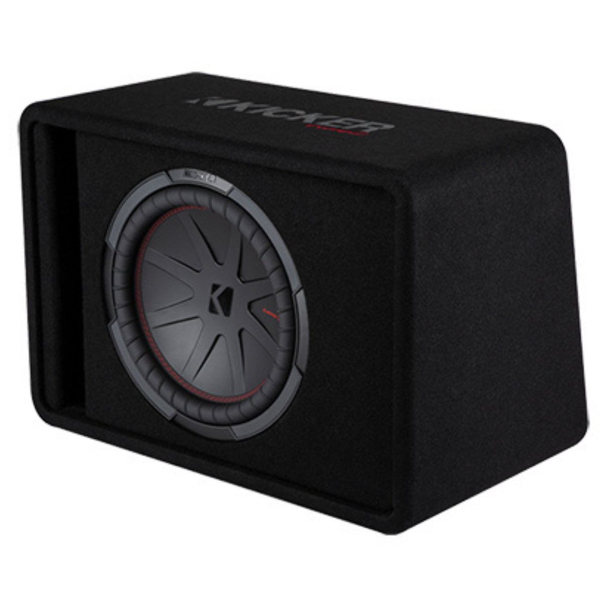 Kicker Ported Enclosure with 12" 2000W Peak 2 Ohm CompR Subwoofer 48VC