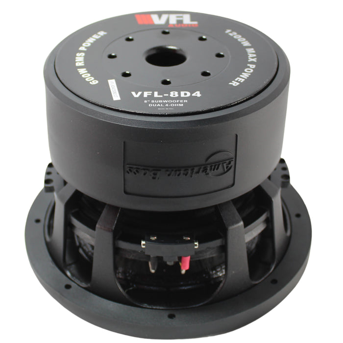 American Bass 8" VFL Series 1200W Max 4 Ohm Dual Voice Coil Subwoofer