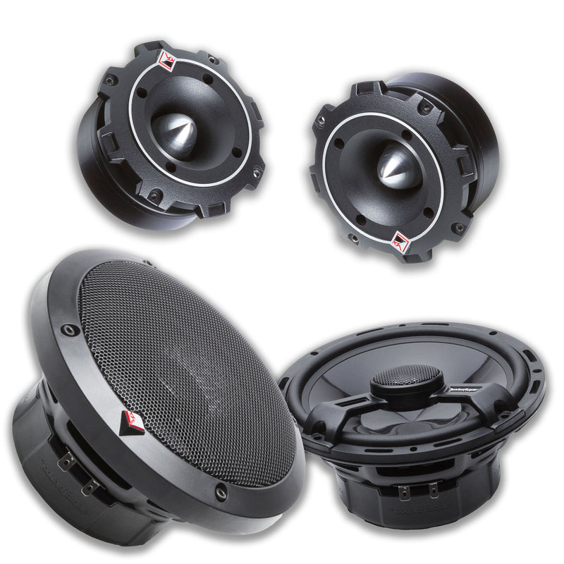 Rockford Fosgate Audio 6.5" Fullrange Speakers 300W Euro Fit & 1 Tweeters 200W